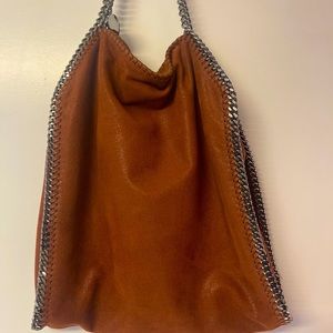 STELLA MCCARTNEY Classic Falabella Tote Bag Rust / Gunmetal - Authentic